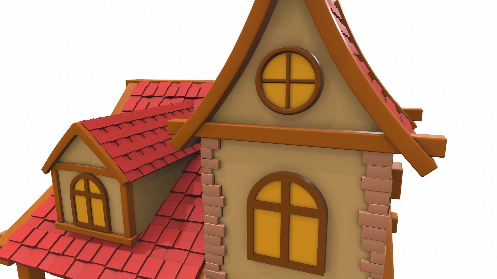 Cartoon house 13 3D model_8