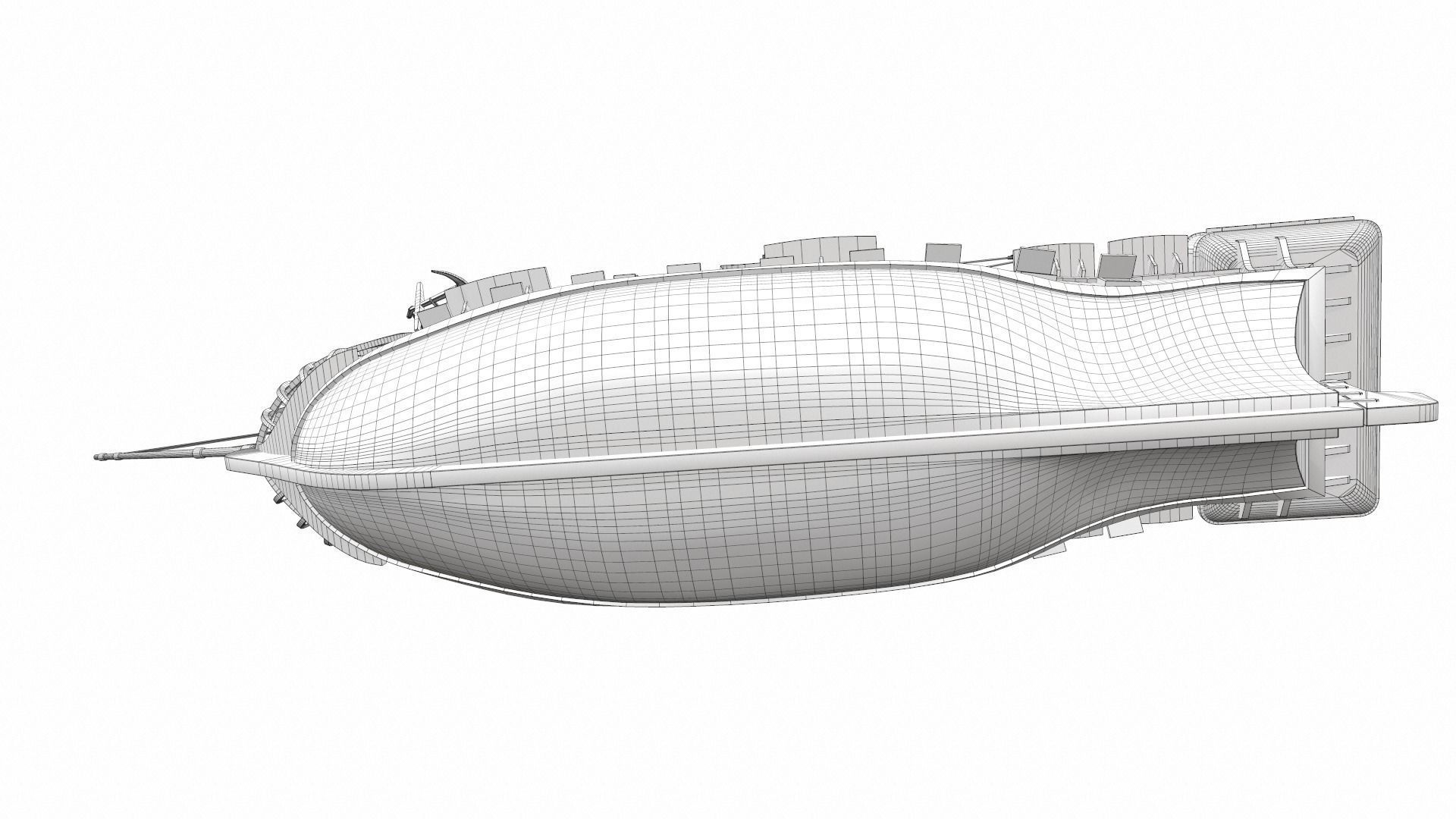 Pirate sailing ship black pearl 3D model_23