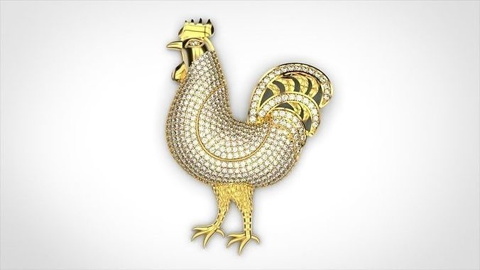 diamonds chicken pendants 3D print model