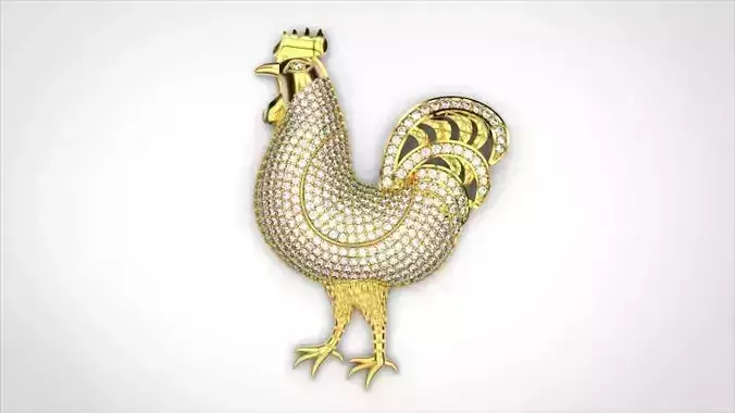 diamonds chicken pendants 3D print model