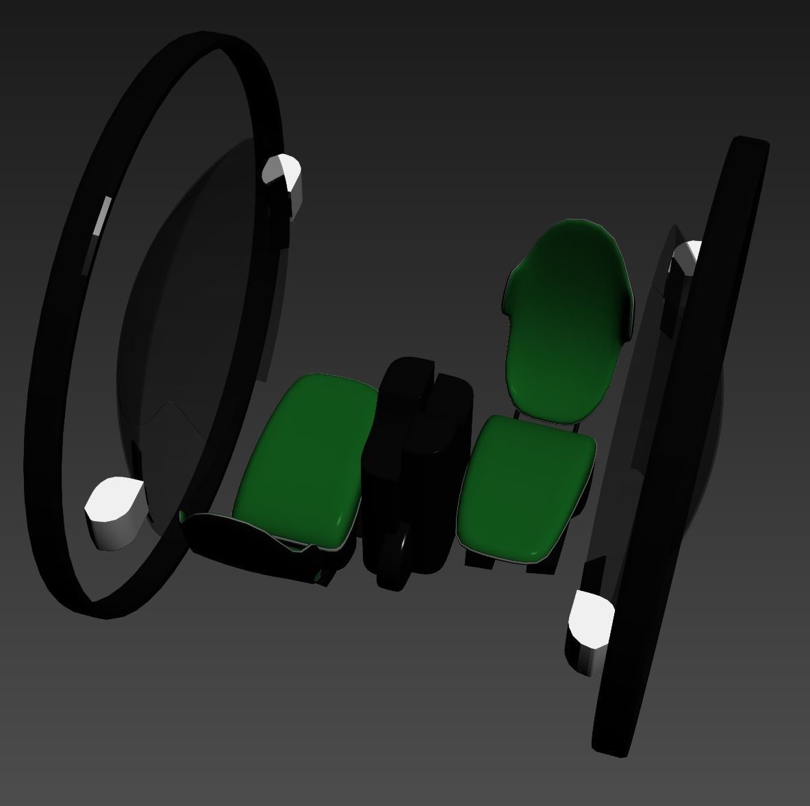 Uber Electric Taxy Concept Car Vray realistic 3d model 3D model_8