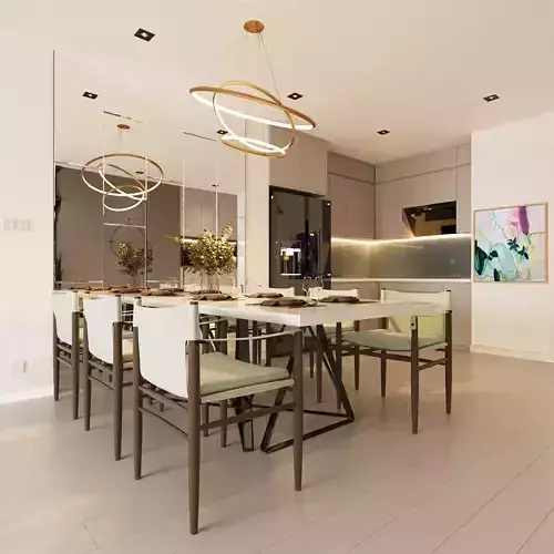 Kitchen Set modern warm tone