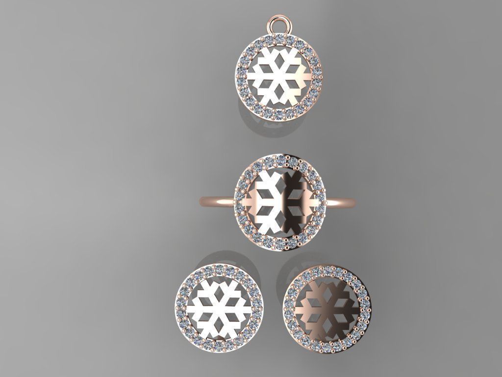 A01- Diamond set 3D print model_3