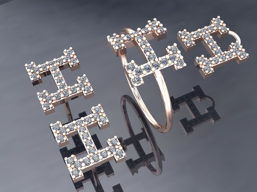 A03- Diamond set 3D print model_4