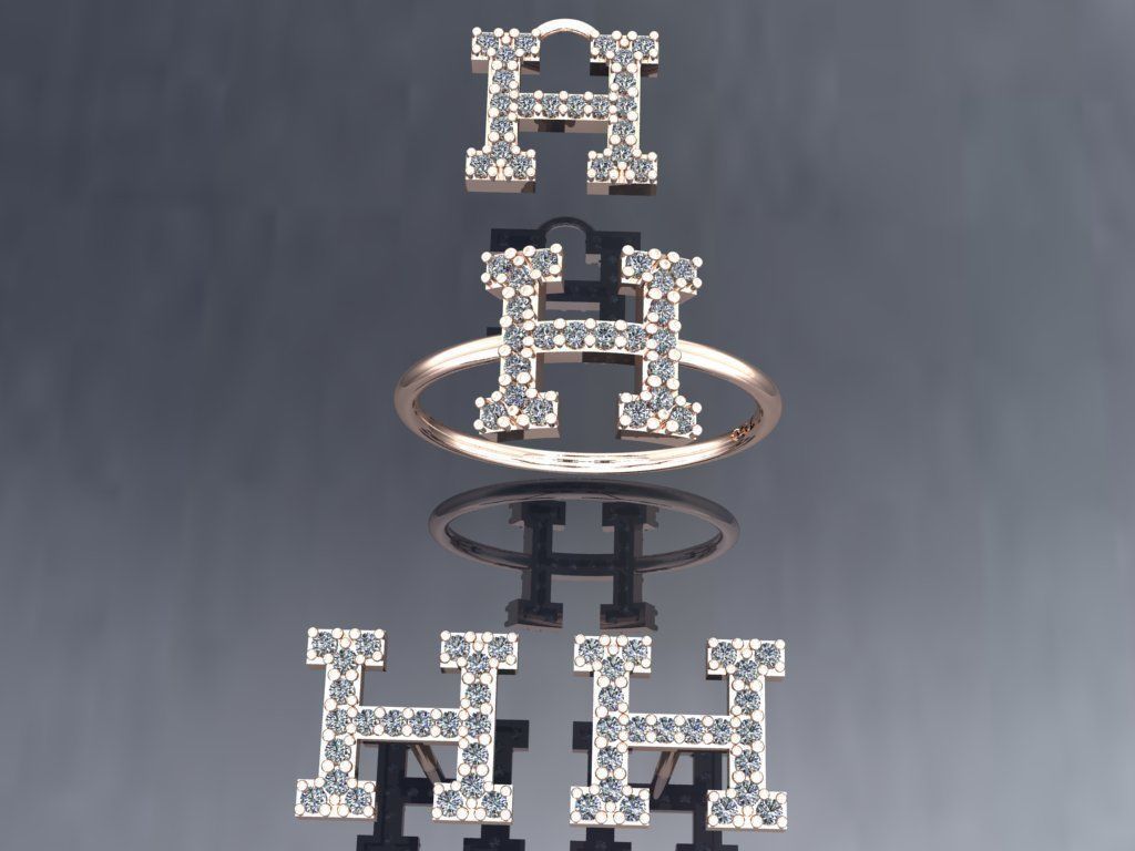 A03- Diamond set 3D print model_2