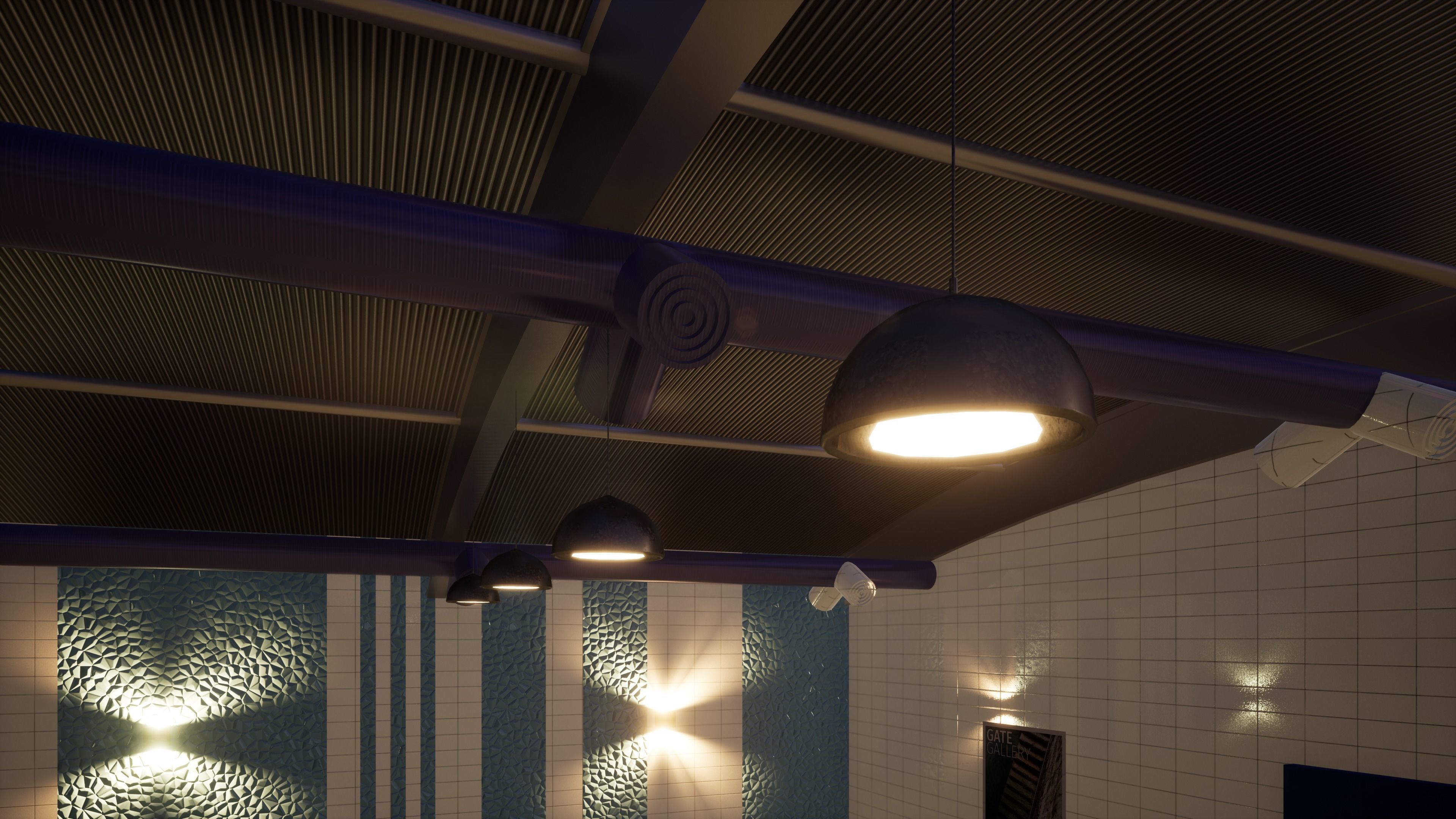 INDOOR SWIMMING POOL Low-poly 3D model_14