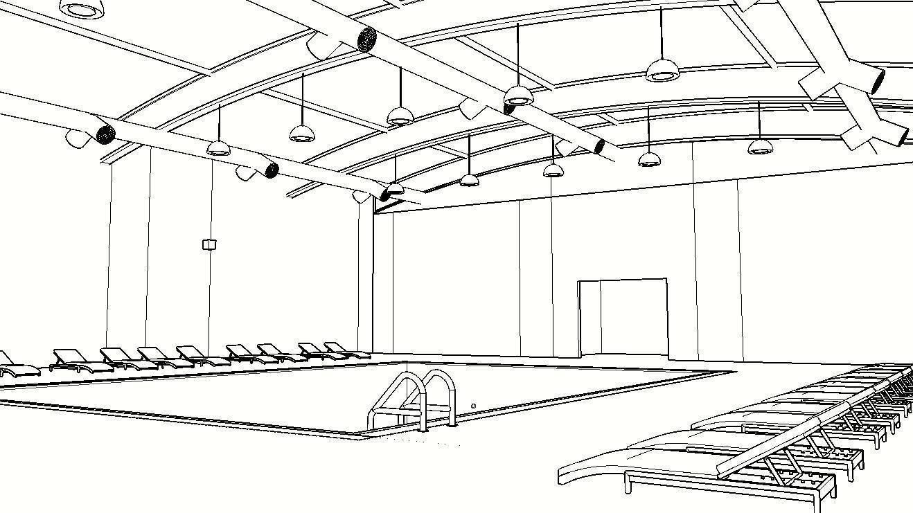 INDOOR SWIMMING POOL Low-poly 3D model_35