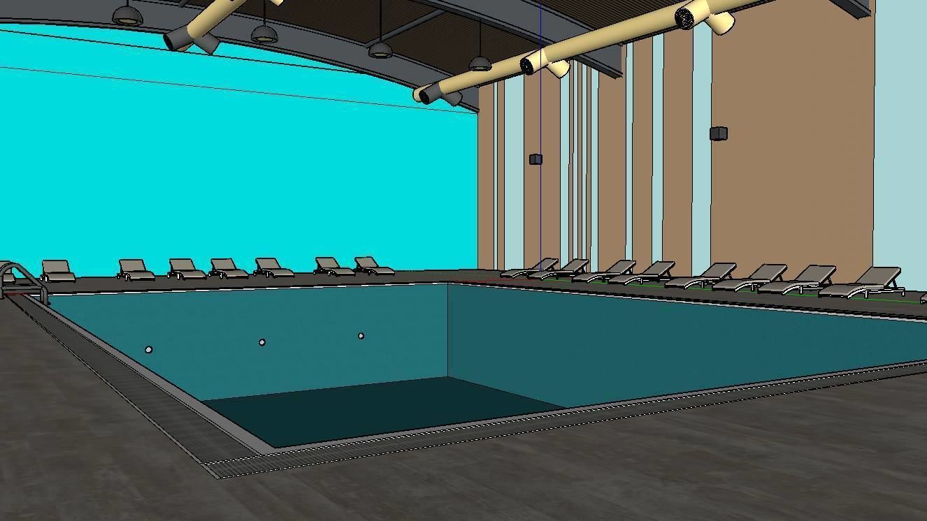 INDOOR SWIMMING POOL Low-poly 3D model_28