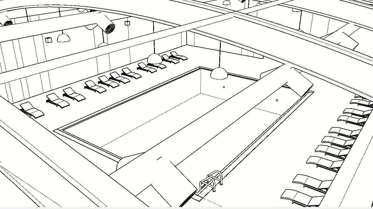 INDOOR SWIMMING POOL Low-poly 3D model_34