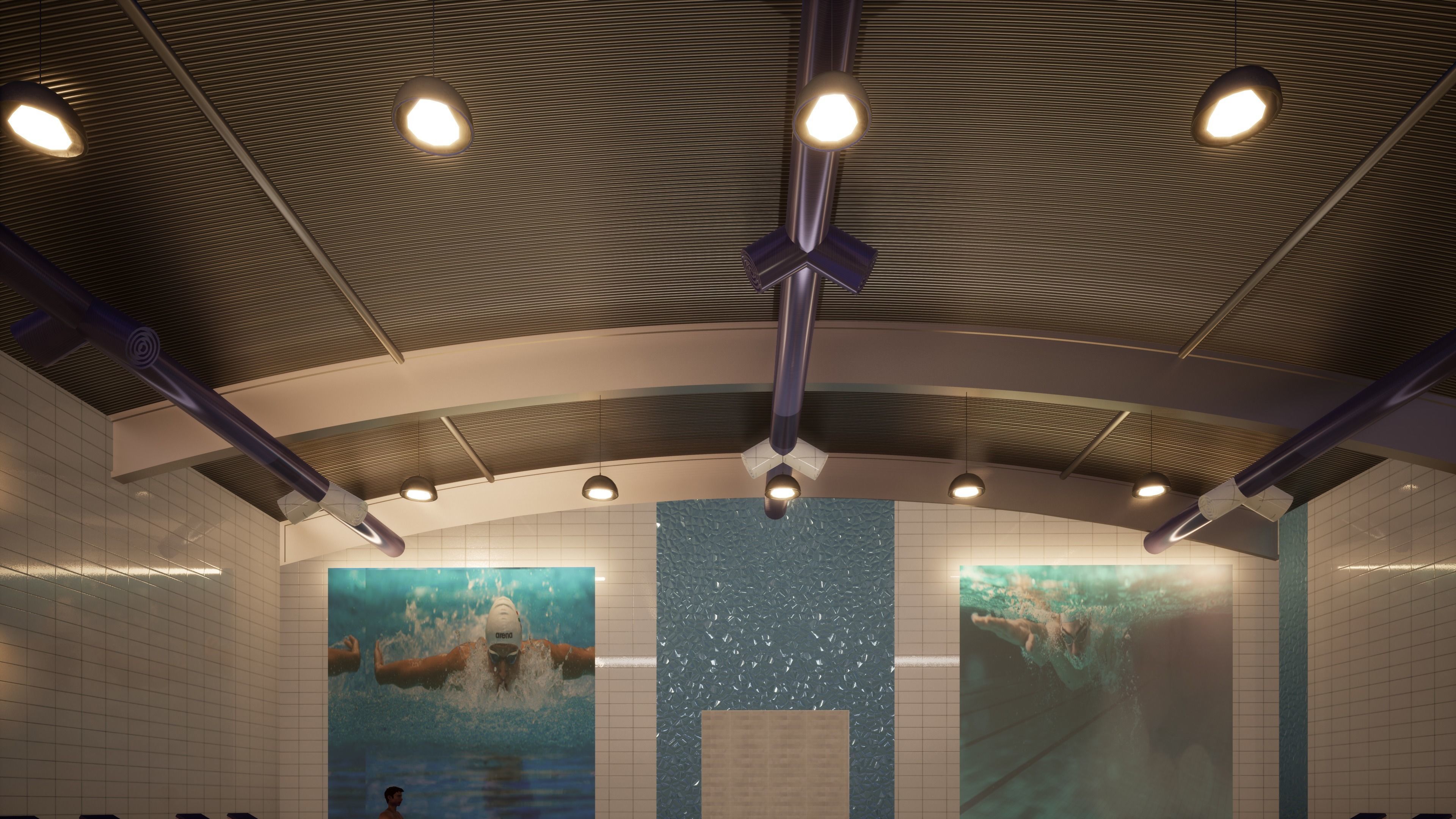 INDOOR SWIMMING POOL Low-poly 3D model_20