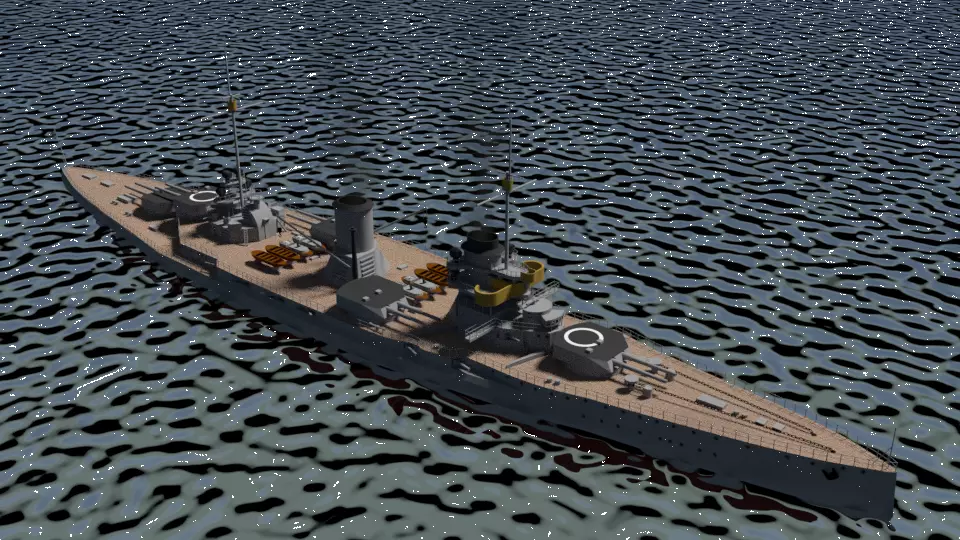 Battlecruiser SMS Moltke 3D model