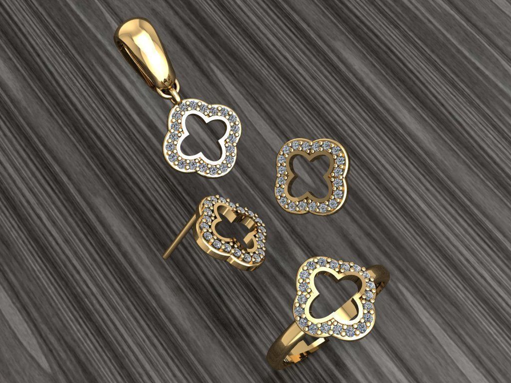 A09- Diamond set 3D print model_3