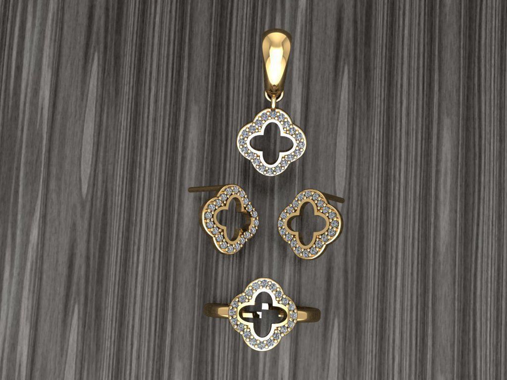 A09- Diamond set 3D print model_4