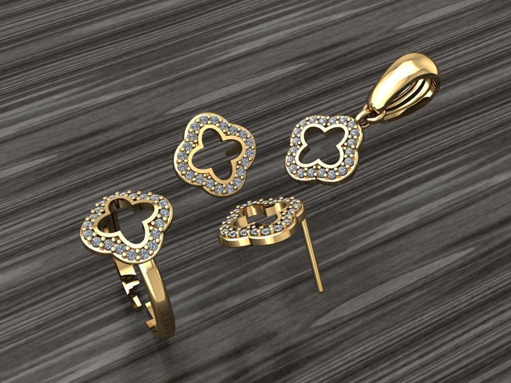 A09- Diamond set 3D print model_2