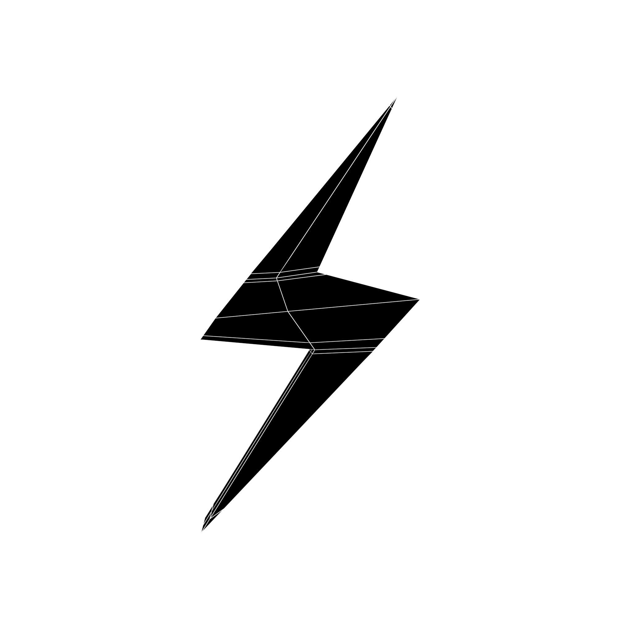 Lightning Emblem v1 001 Low-poly 3D model_4