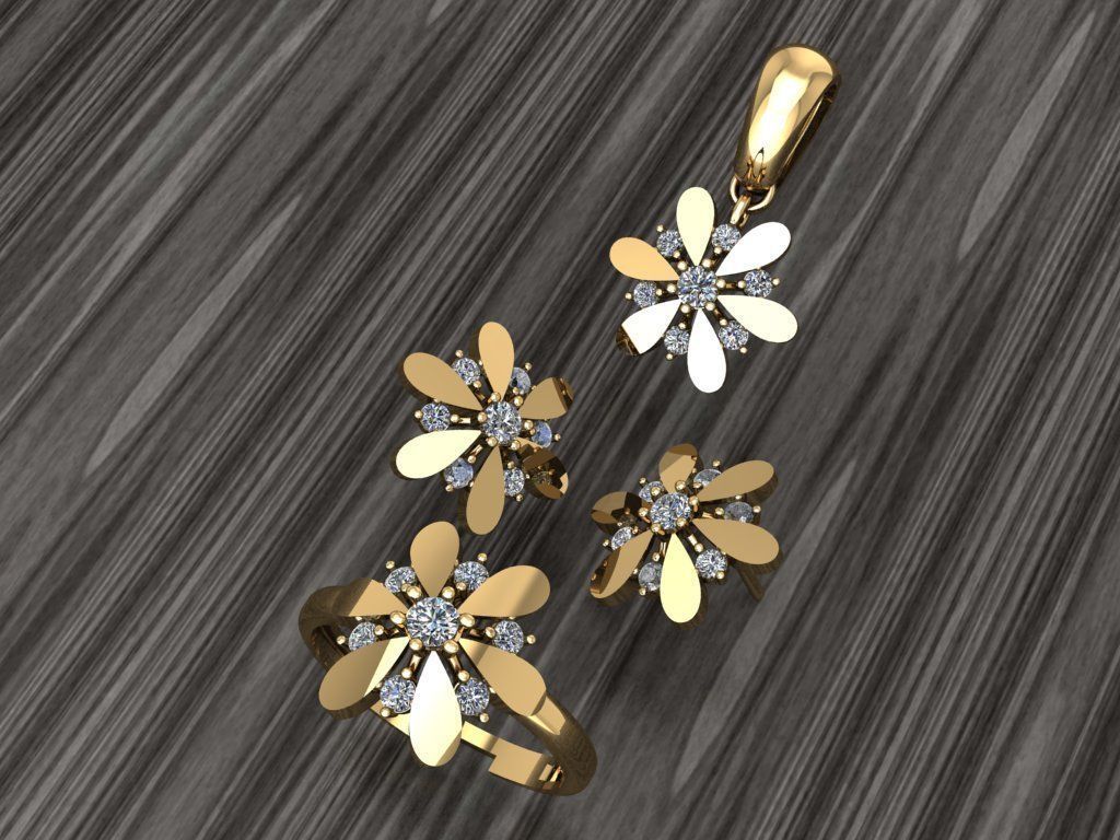 A10- Diamond set 3D print model_3