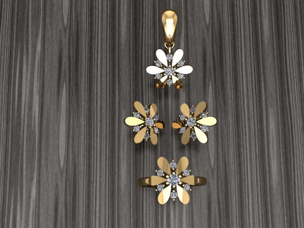 A10- Diamond set 3D print model_2