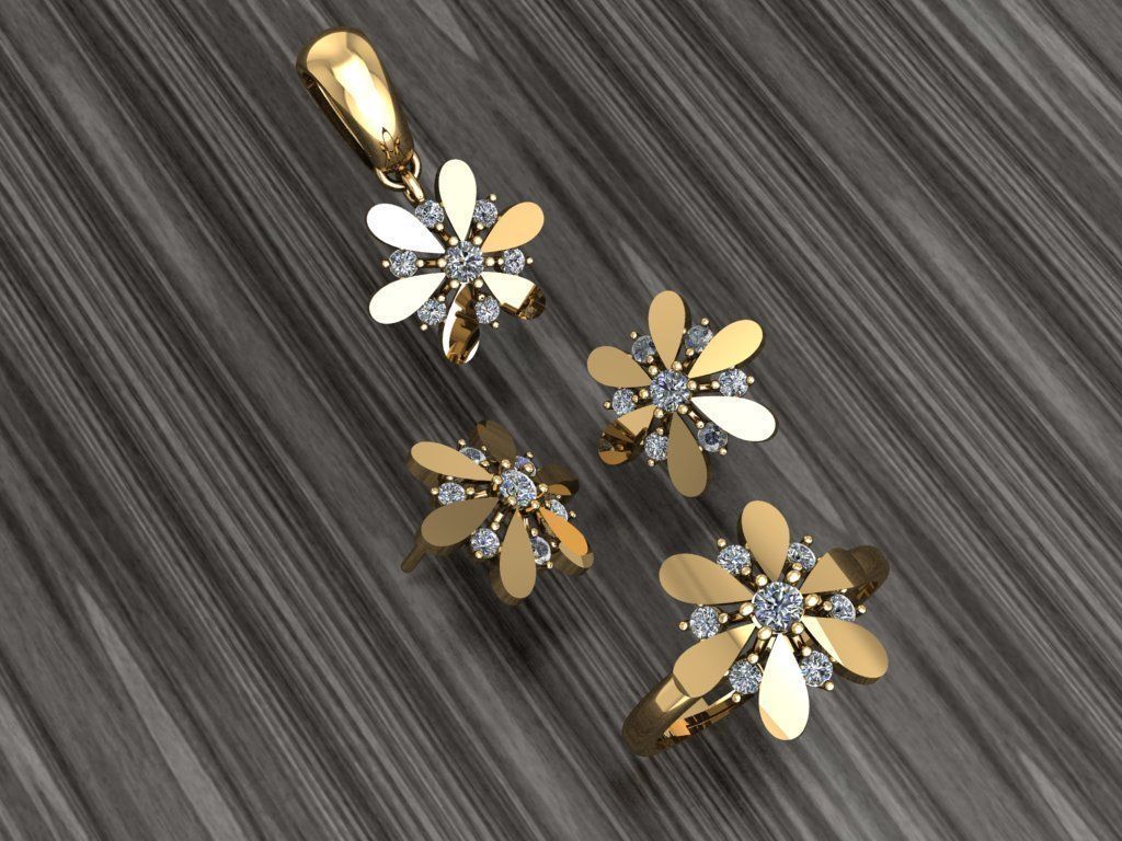 A10- Diamond set 3D print model_1