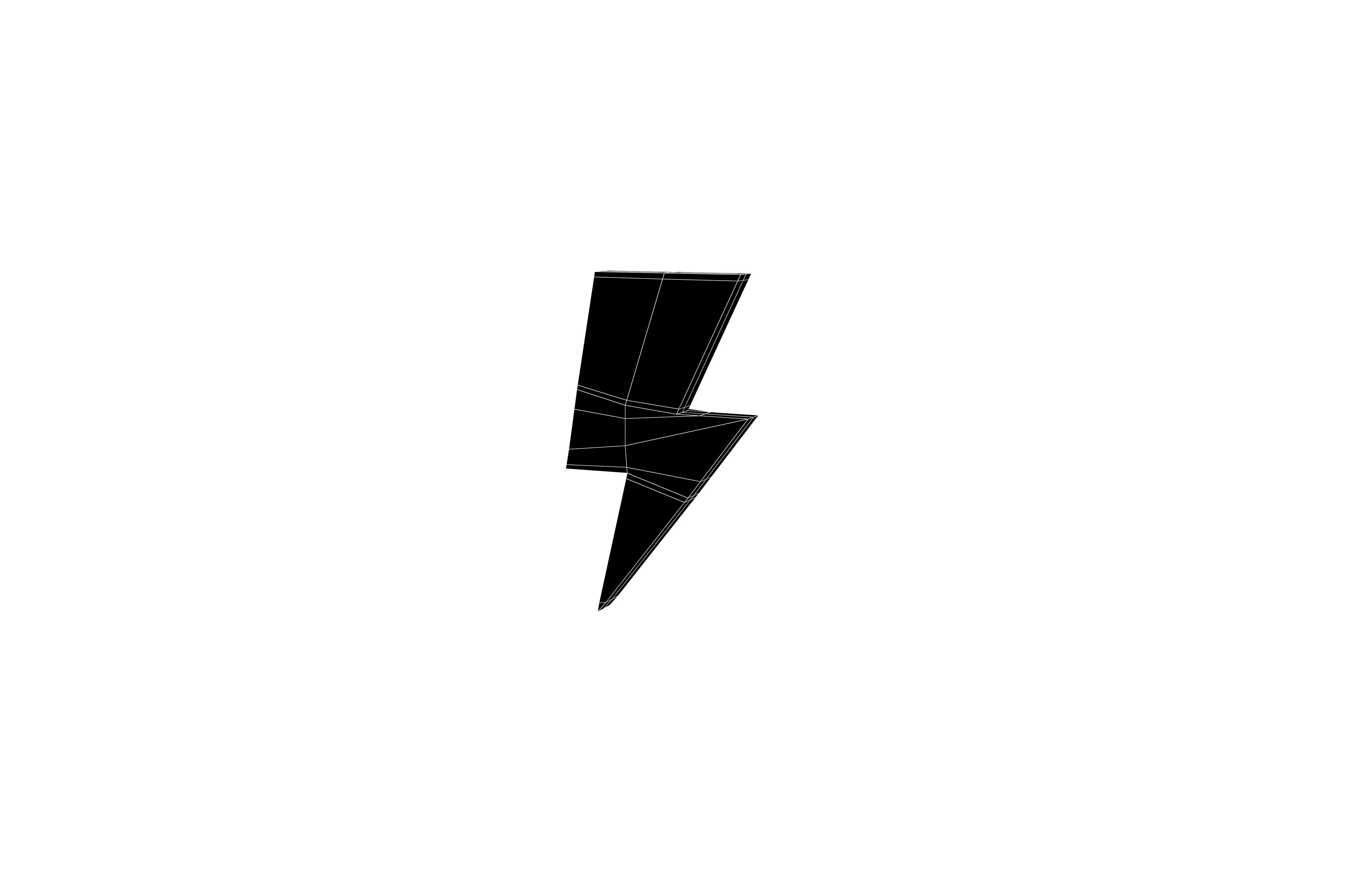 Lightning Emblem v2 005 Low-poly 3D model_6