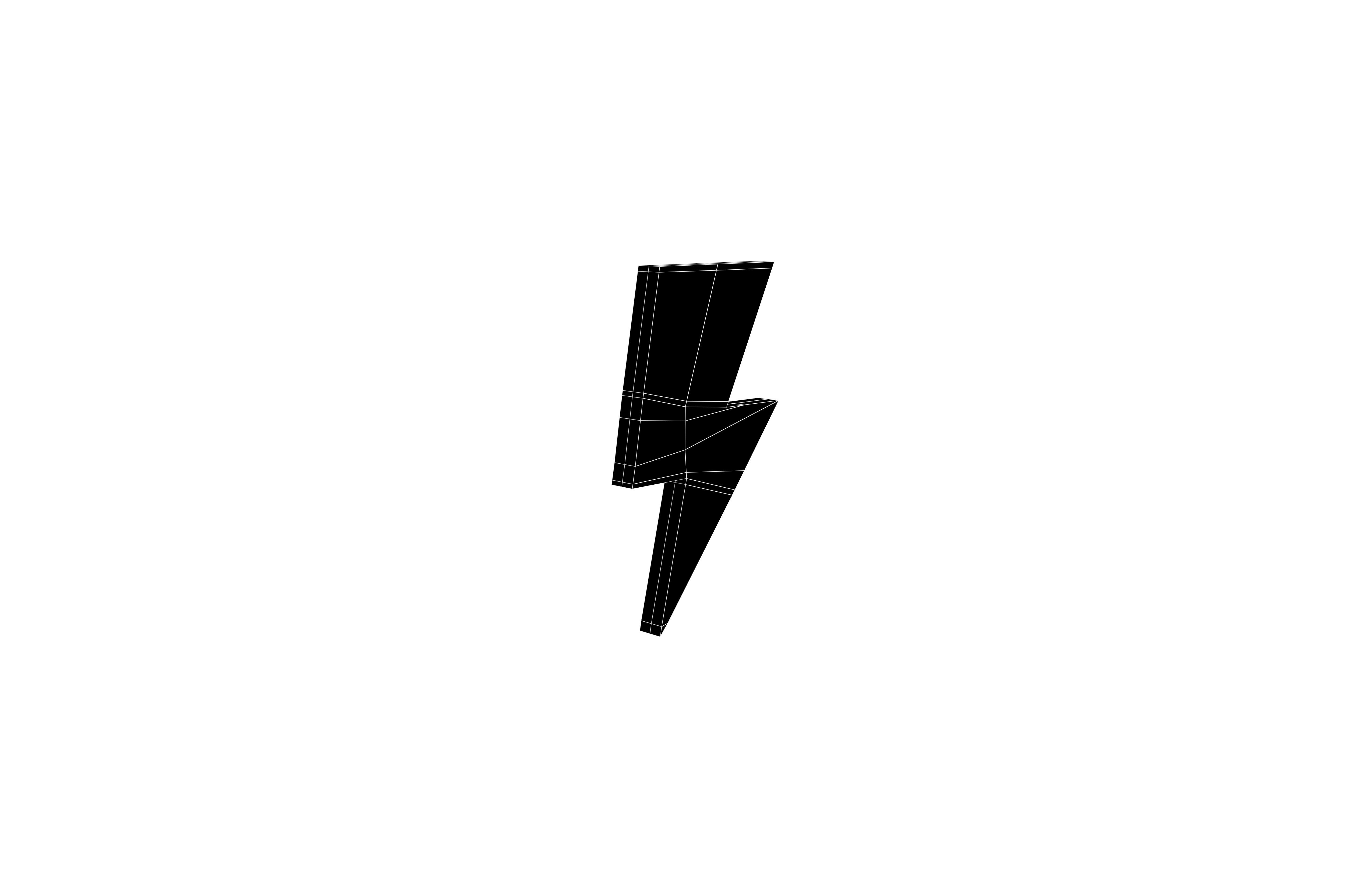 Lightning Emblem v2 005 Low-poly 3D model_7