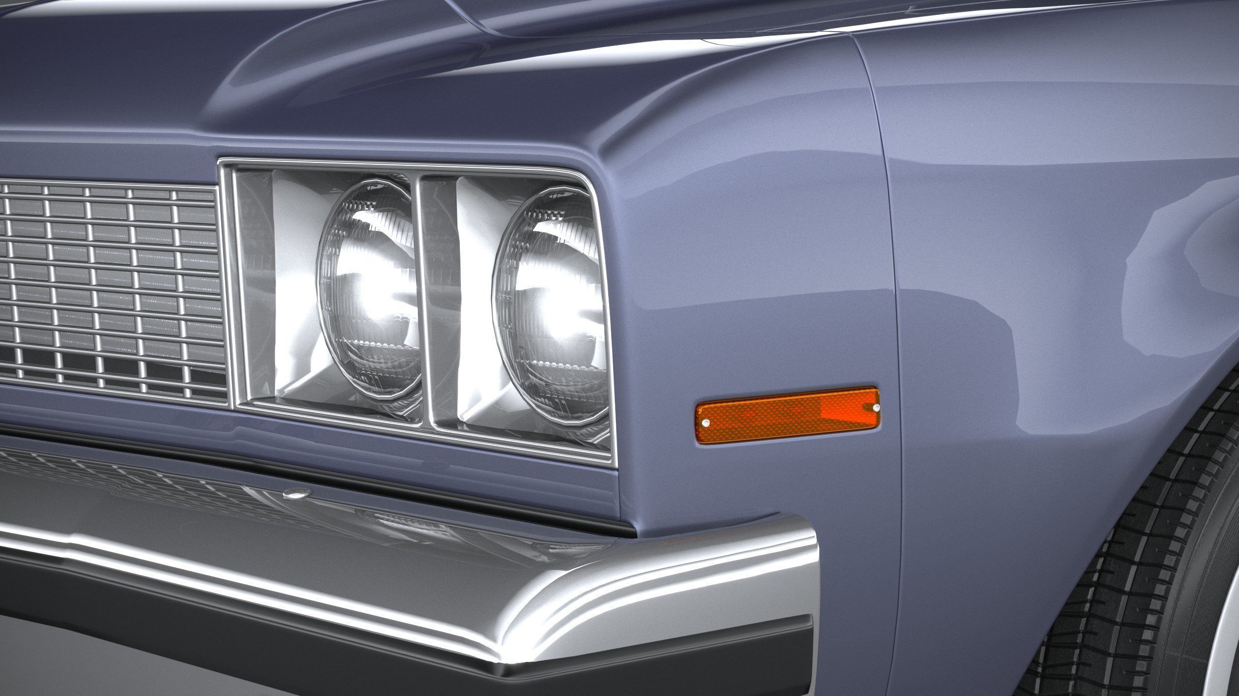 Generic American Classic sedan 1970 3D model_15
