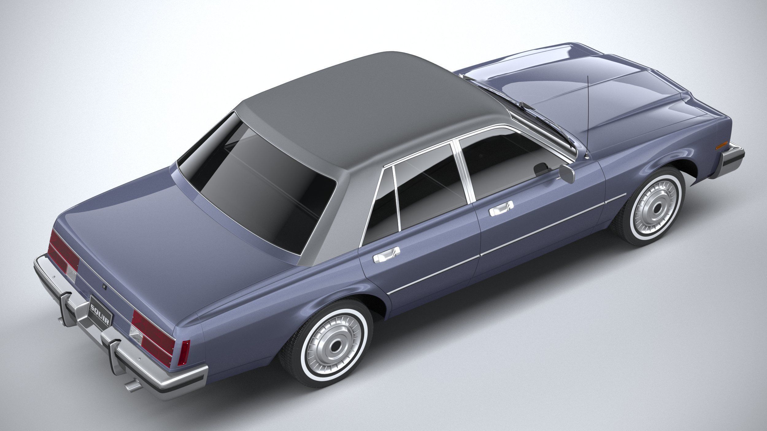 Generic American Classic sedan 1970 3D model_10