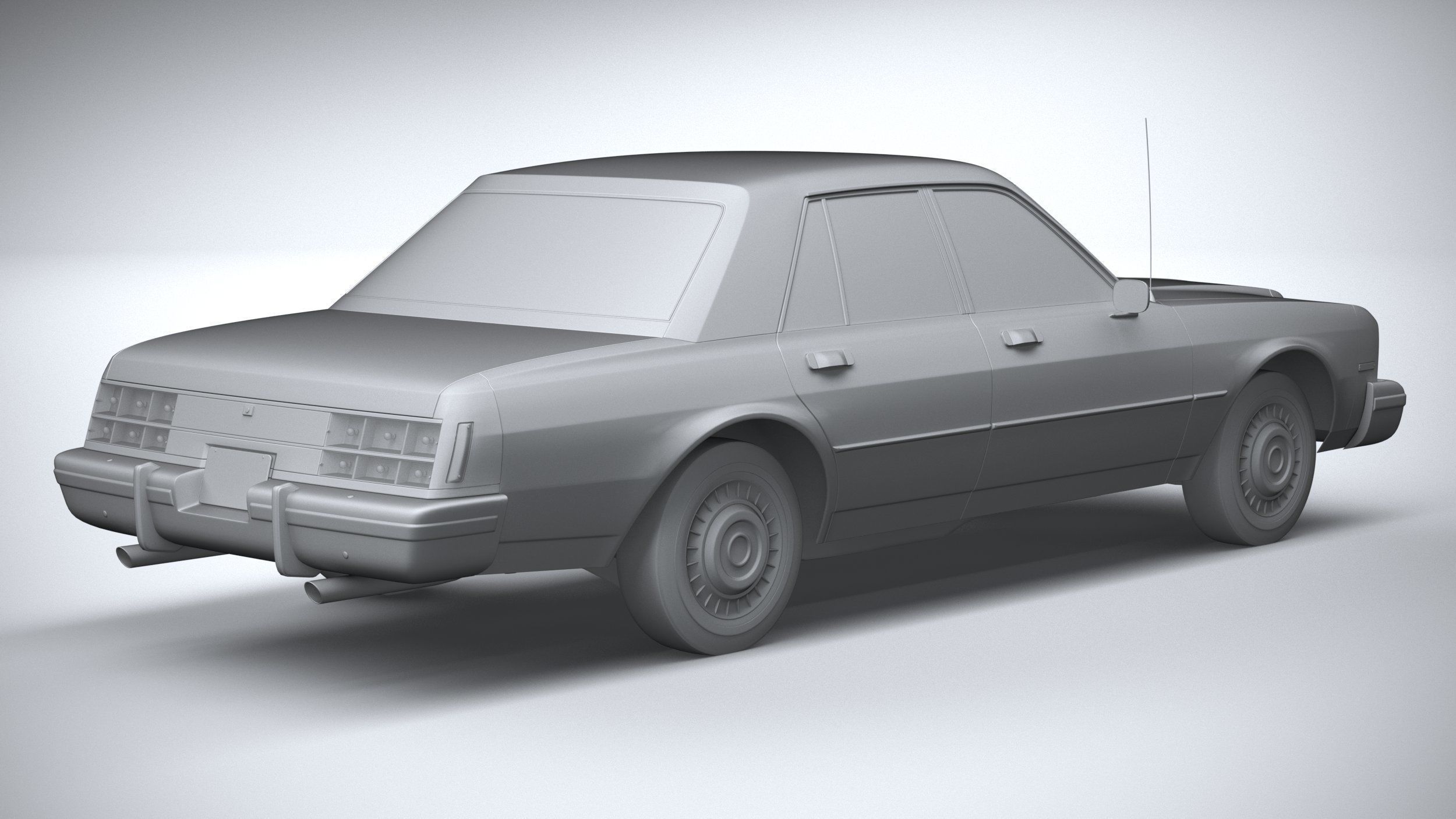 Generic American Classic sedan 1970 3D model_22