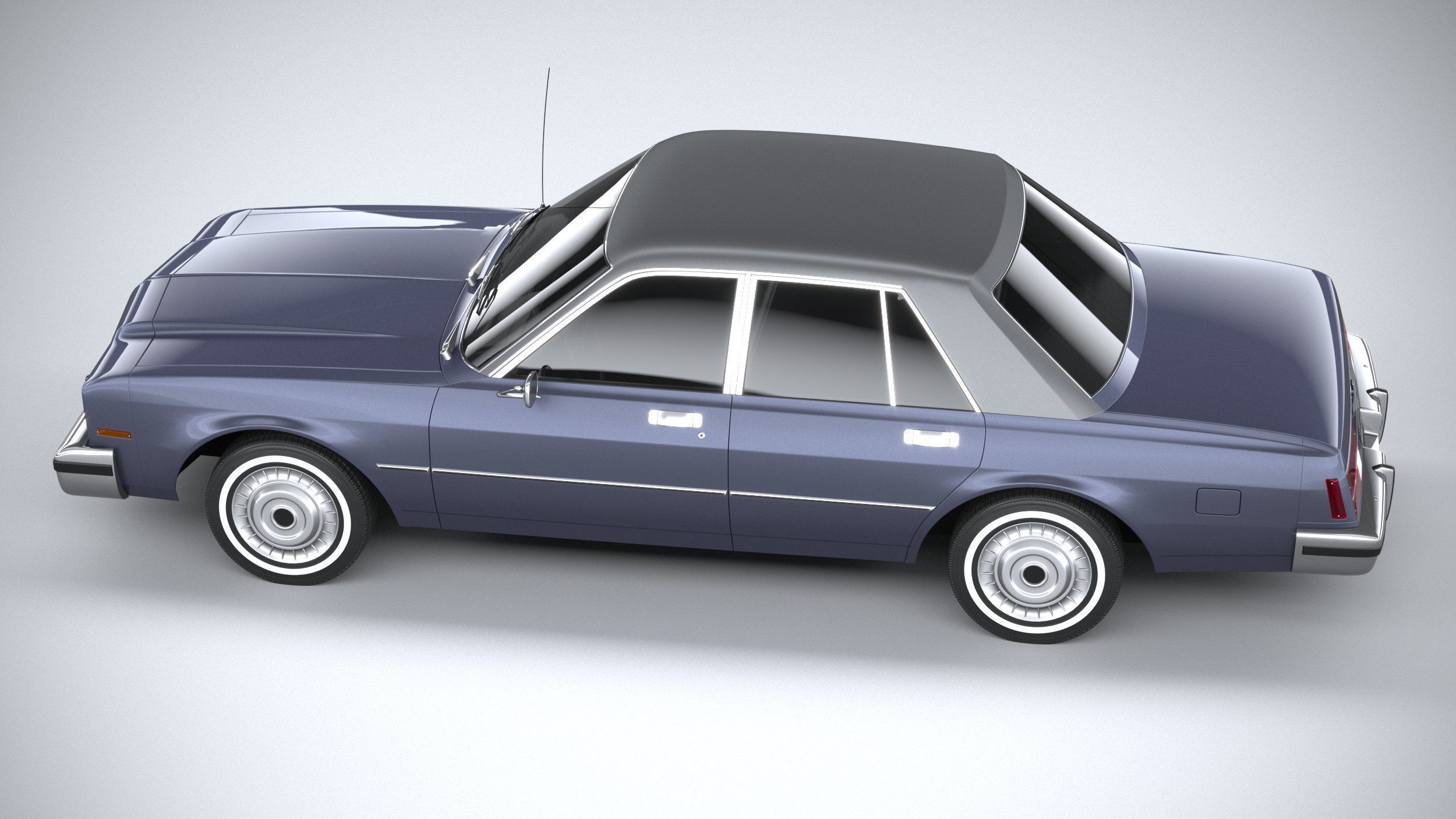Generic American Classic sedan 1970 3D model_9
