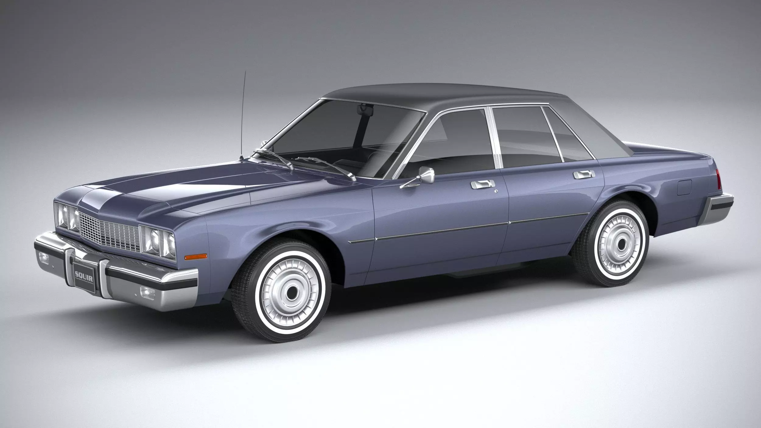 Generic American Classic sedan 1970 3D model_0