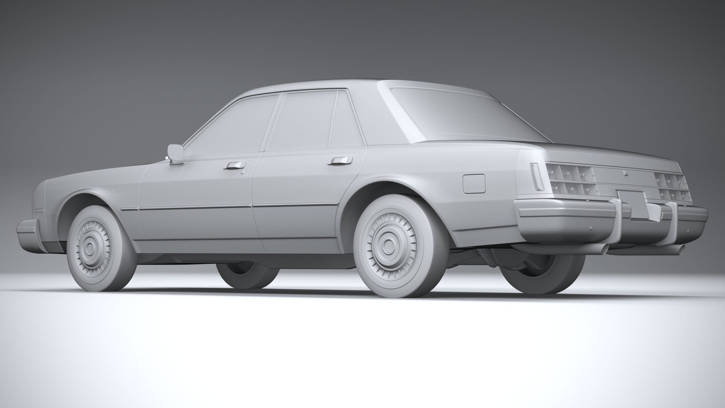 Generic American Classic sedan 1970 3D model_19