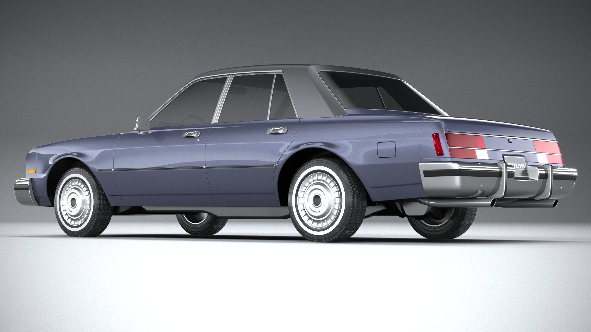 Generic American Classic sedan 1970 3D model_4