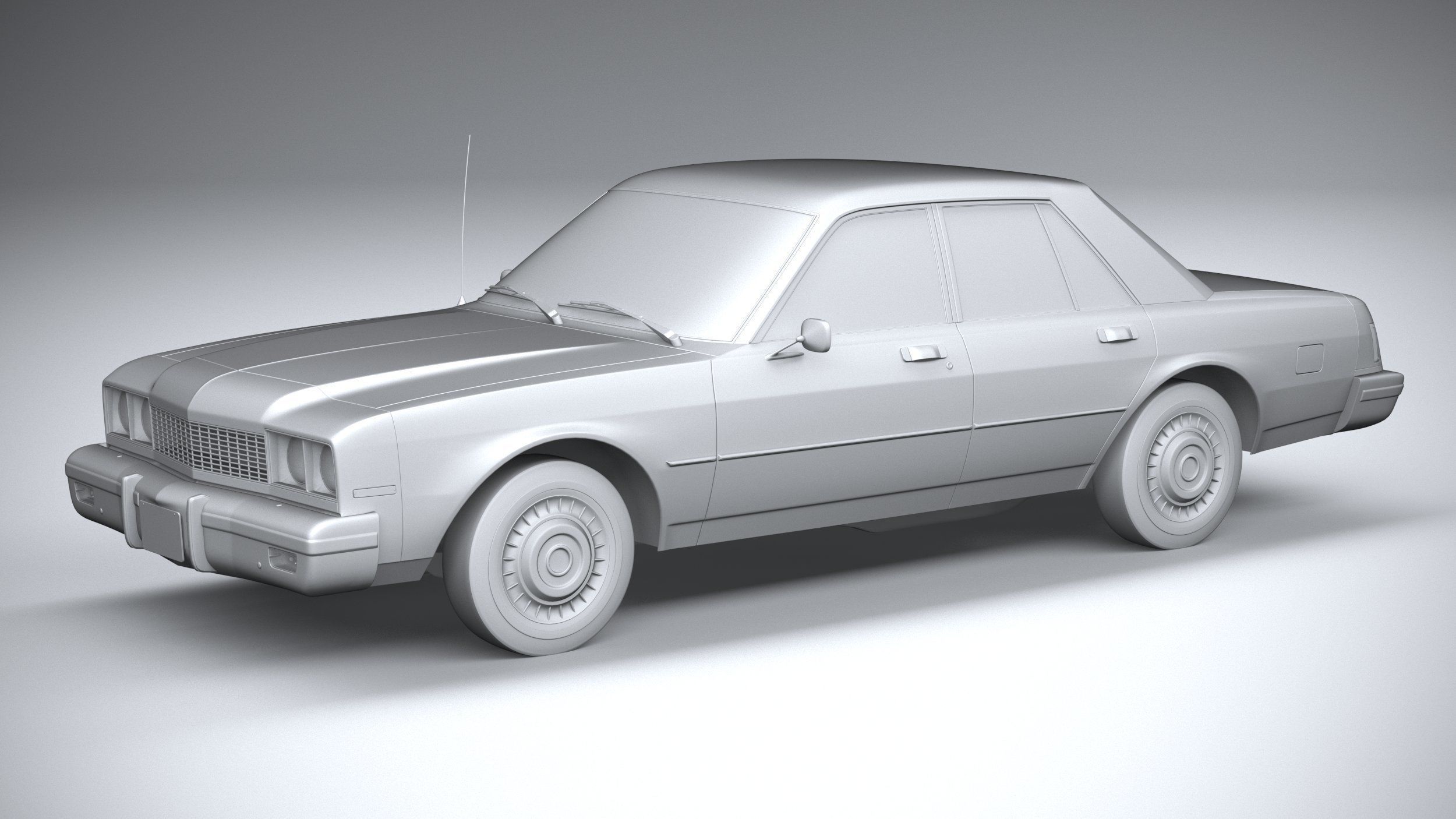 Generic American Classic sedan 1970 3D model_16