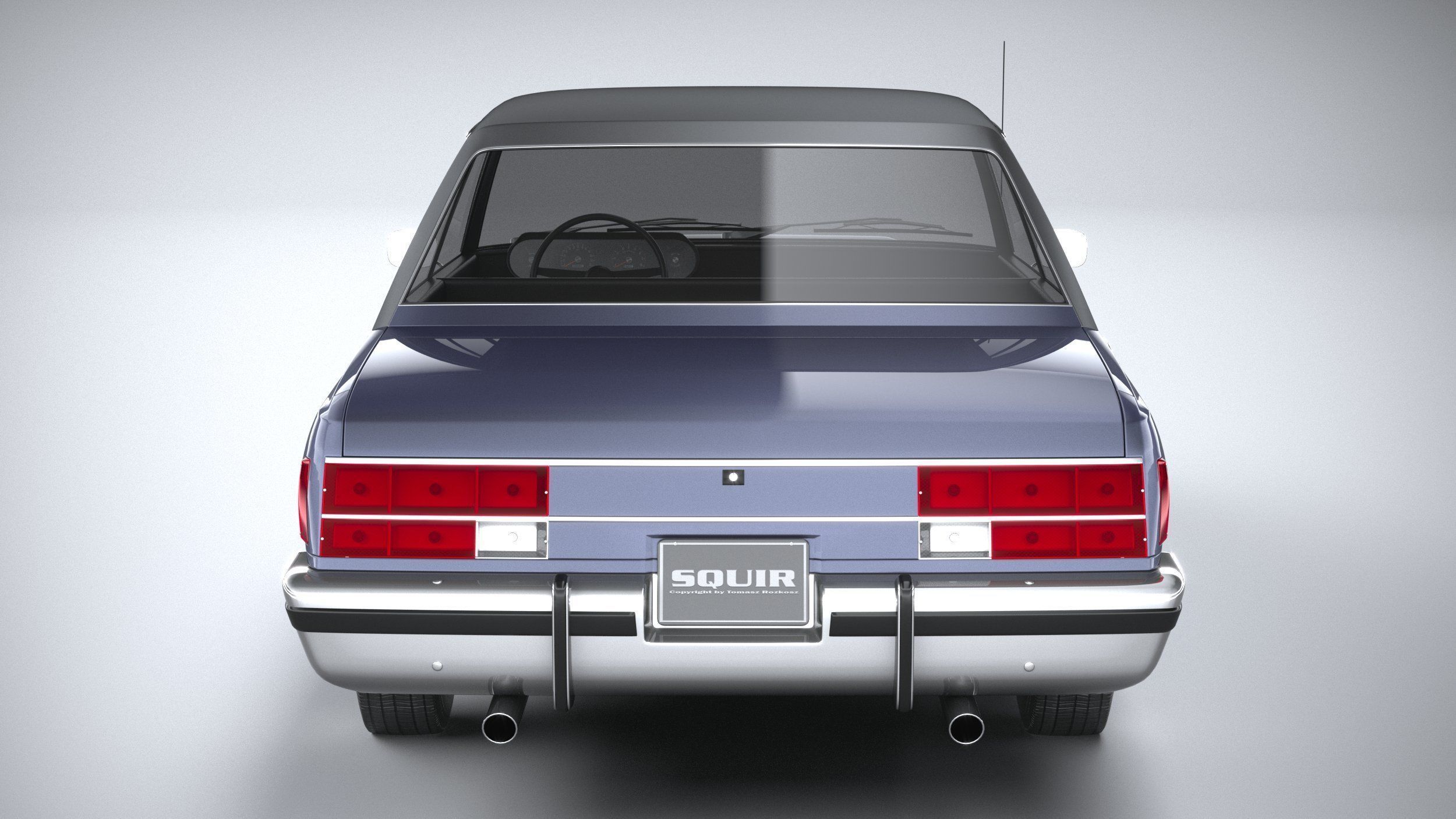 Generic American Classic sedan 1970 3D model_3