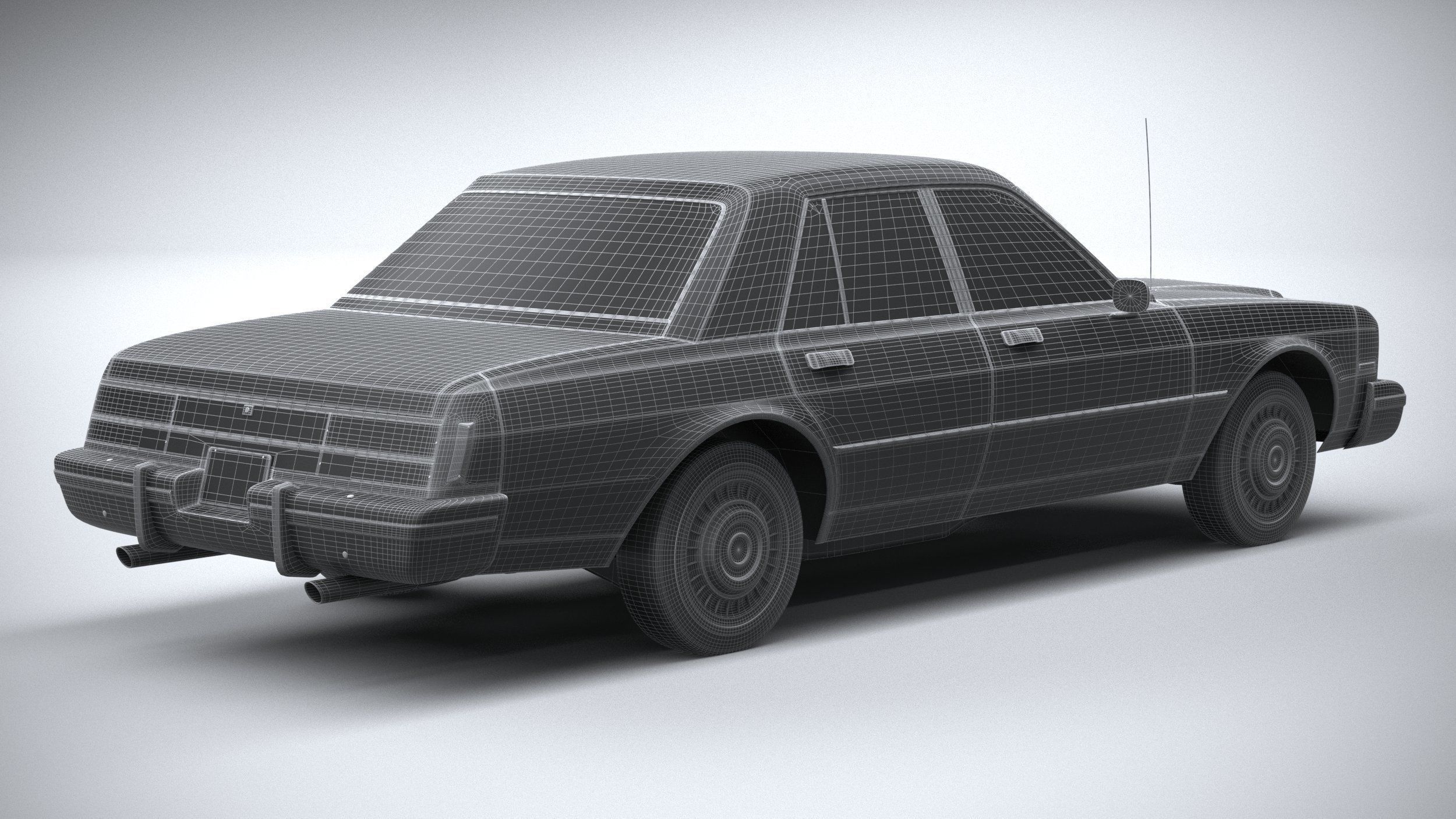 Generic American Classic sedan 1970 3D model_24