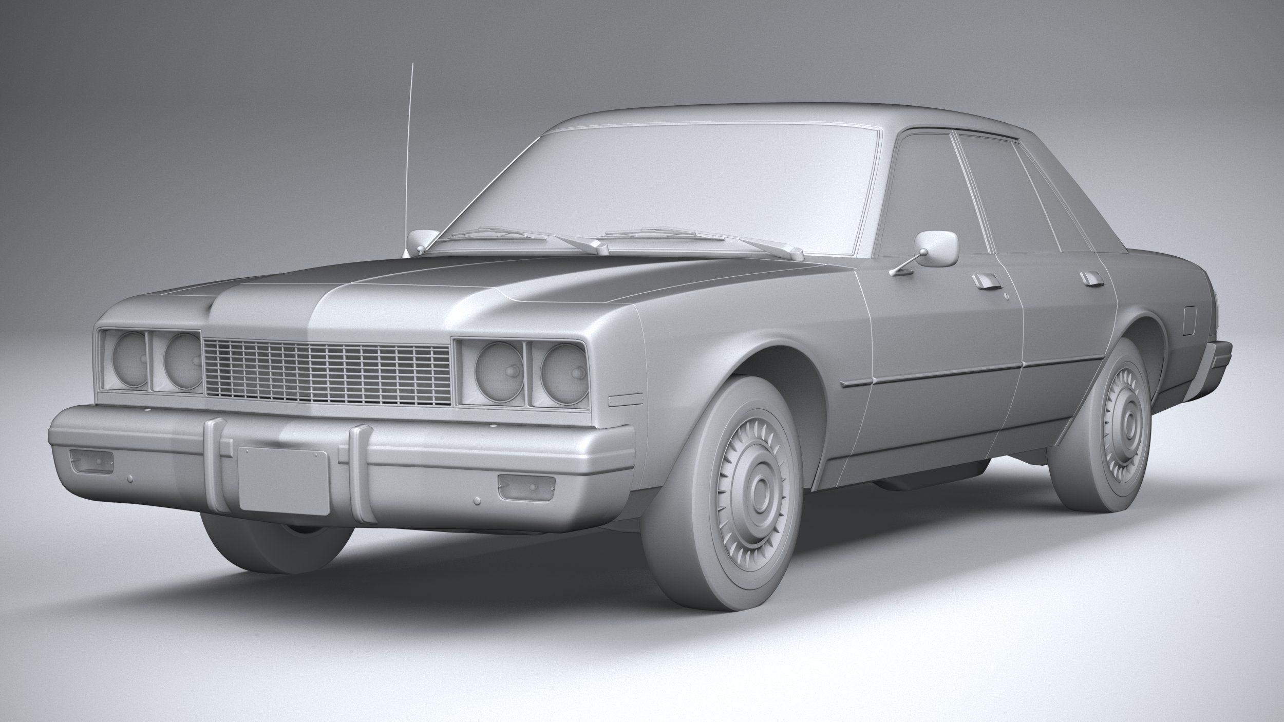 Generic American Classic sedan 1970 3D model_21