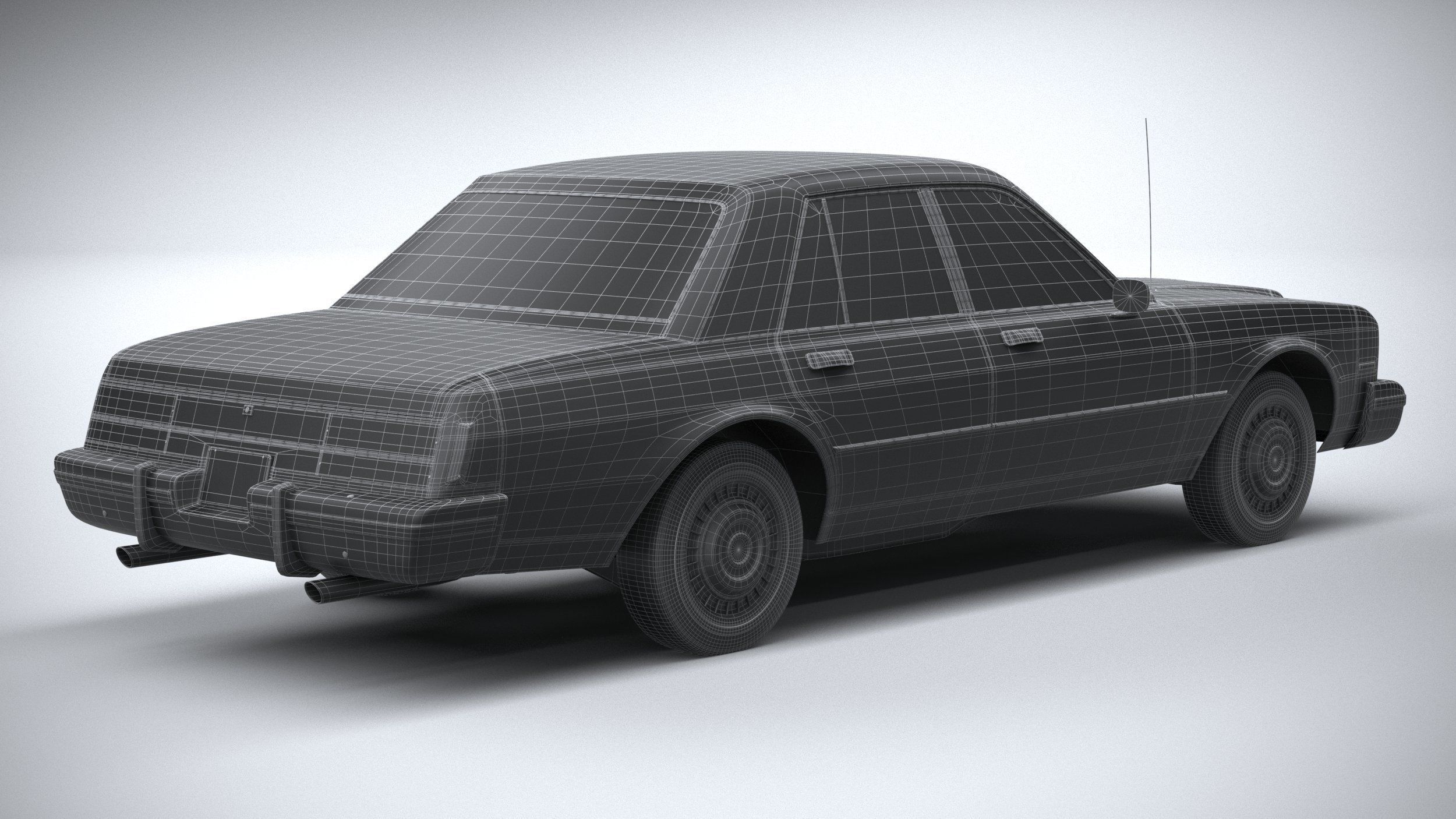 Generic American Classic sedan 1970 3D model_26
