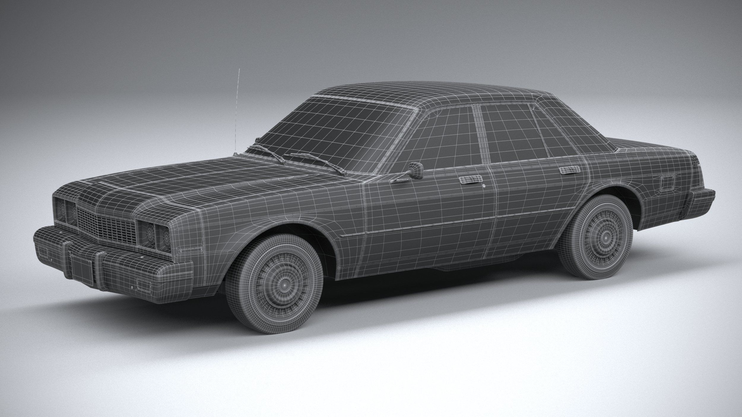 Generic American Classic sedan 1970 3D model_25
