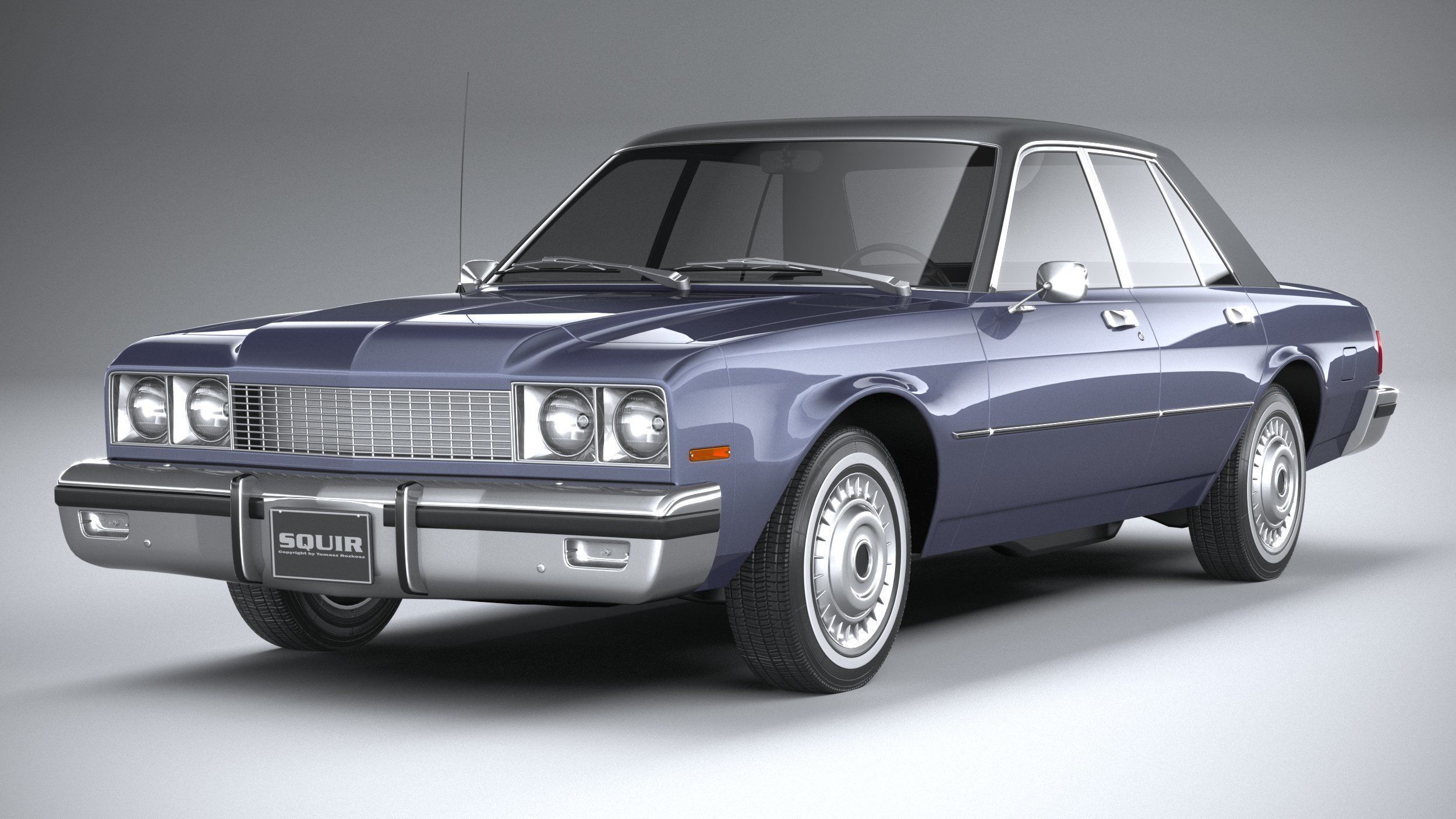 Generic American Classic sedan 1970 3D model_1