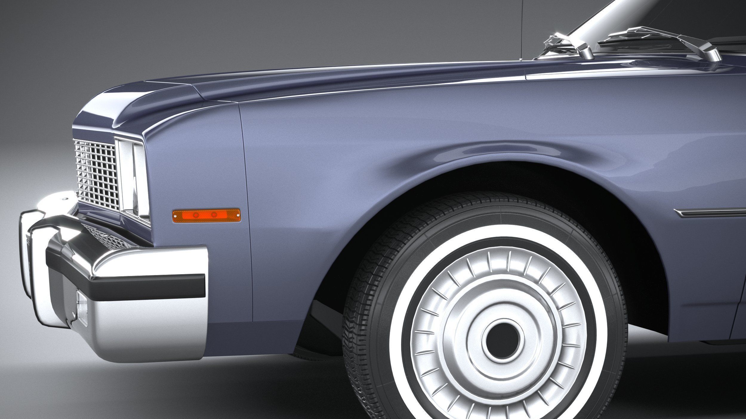 Generic American Classic sedan 1970 3D model_5