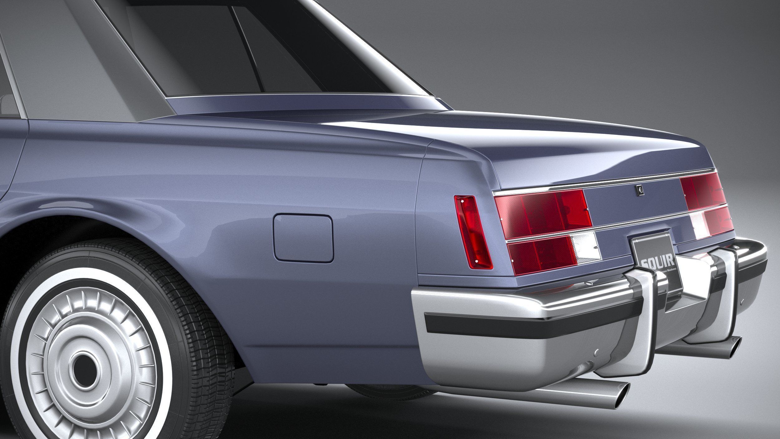 Generic American Classic sedan 1970 3D model_7