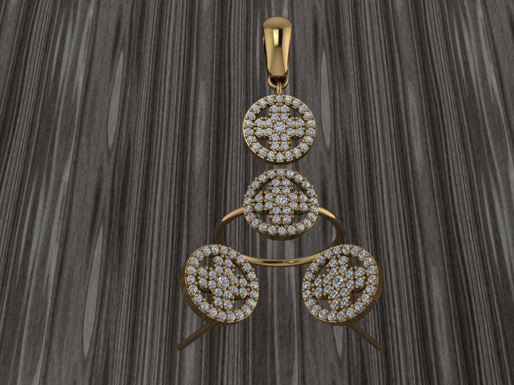 A17- Diamond set 3D print model_2