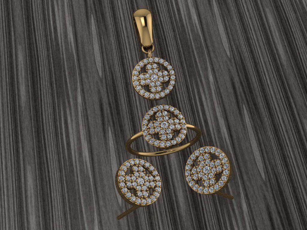 A17- Diamond set 3D print model_4