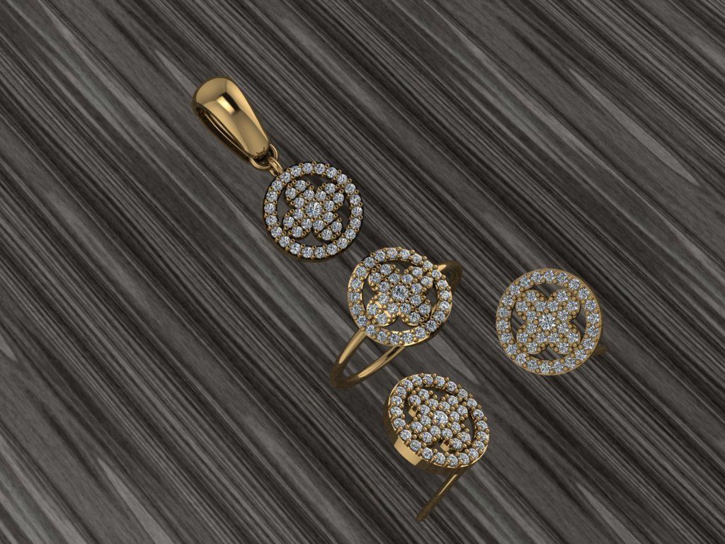 A17- Diamond set 3D print model_1