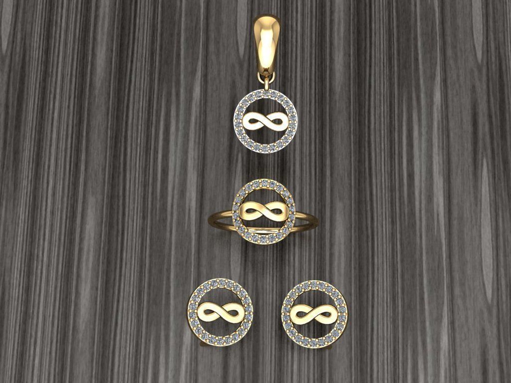 A22- Diamond set 3D print model_3