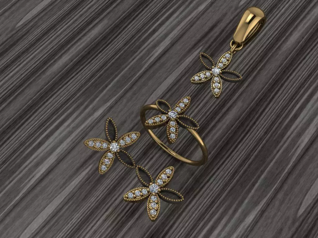 A23- Diamond set 3D print model_0