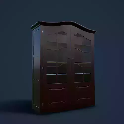 Rigged French Cabinet 3D model