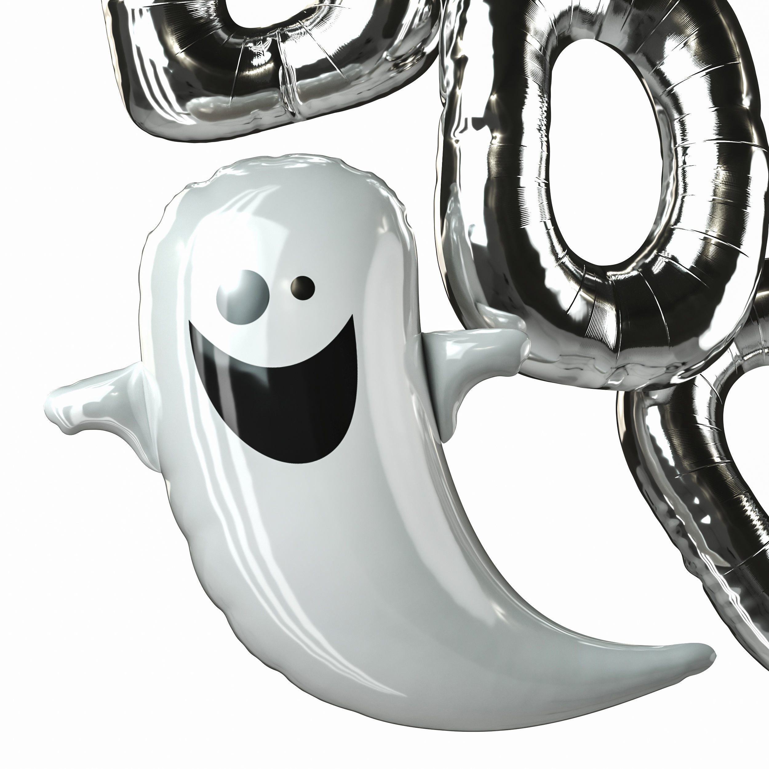 Balloons Decor Set 01 3D model_4