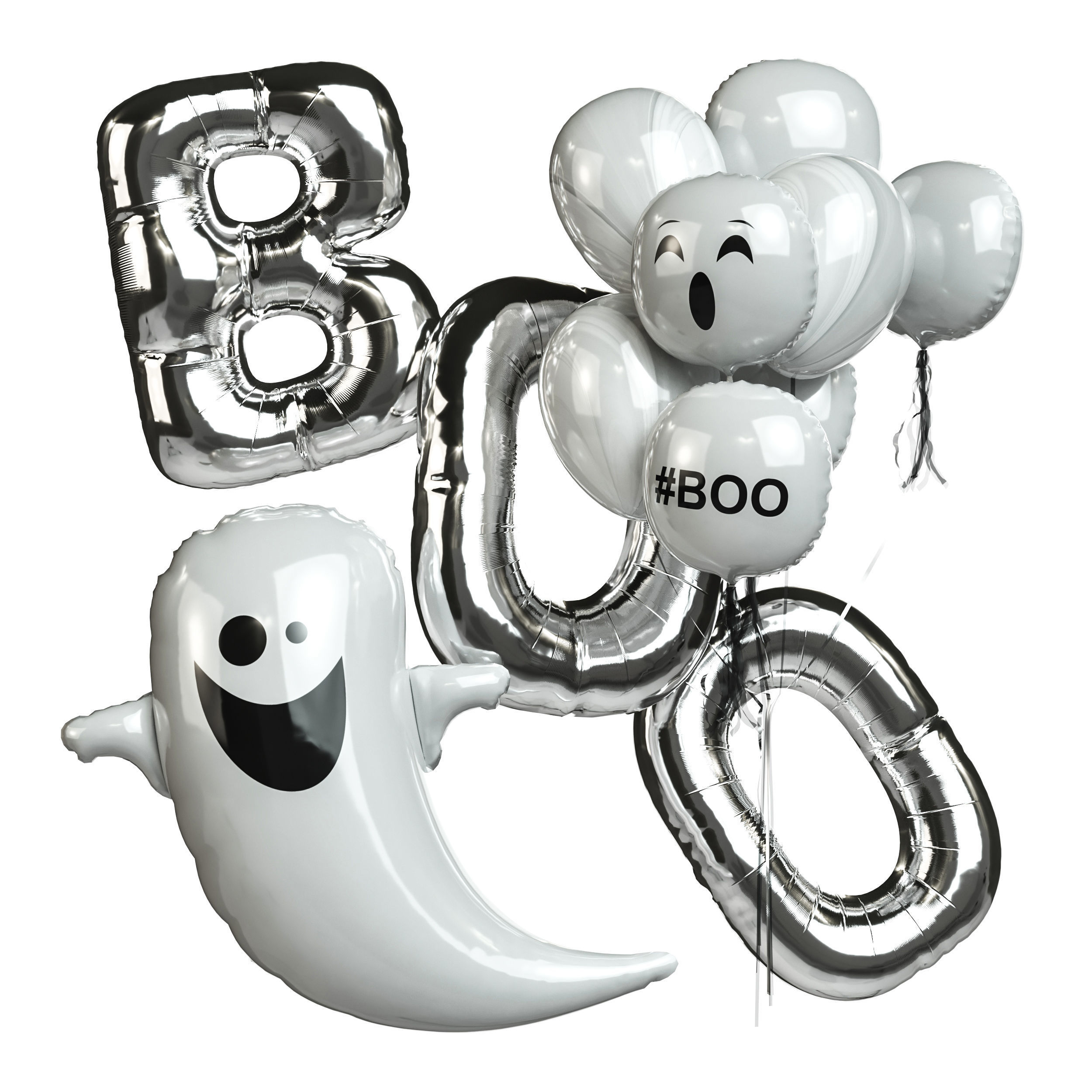 Balloons Decor Set 01 3D model_1