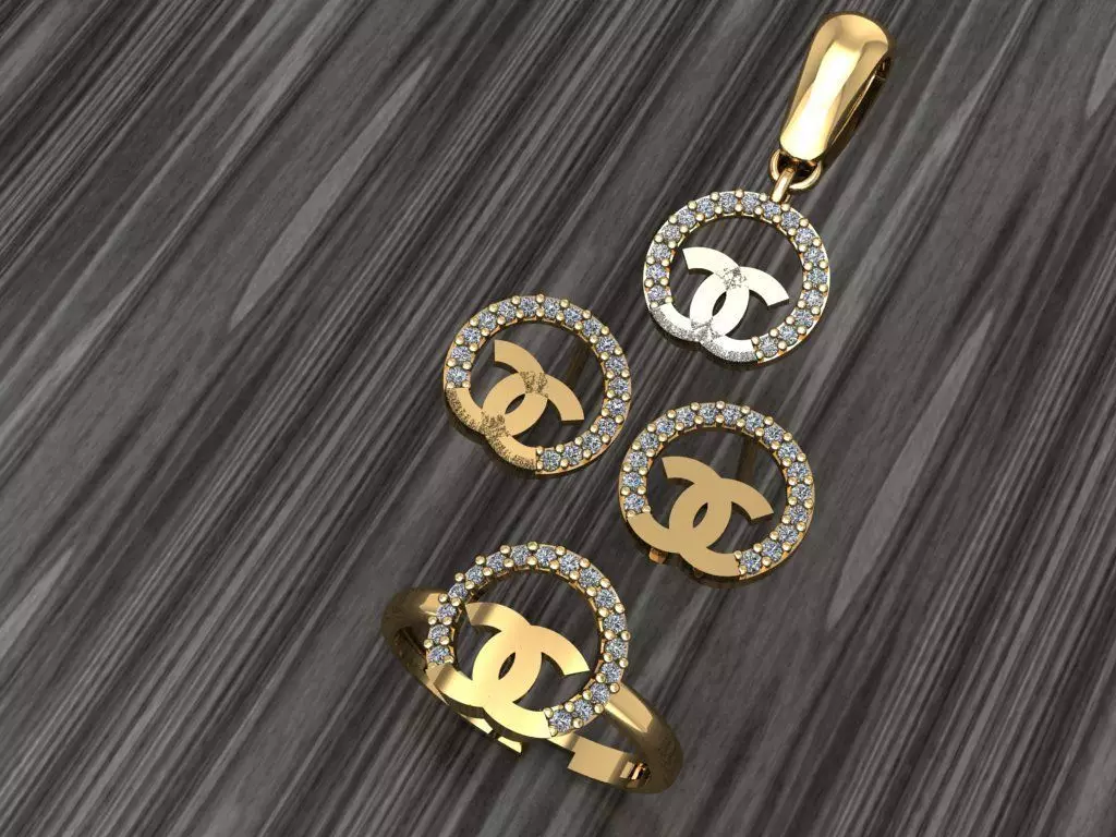 A38- Diamond set 3D print model