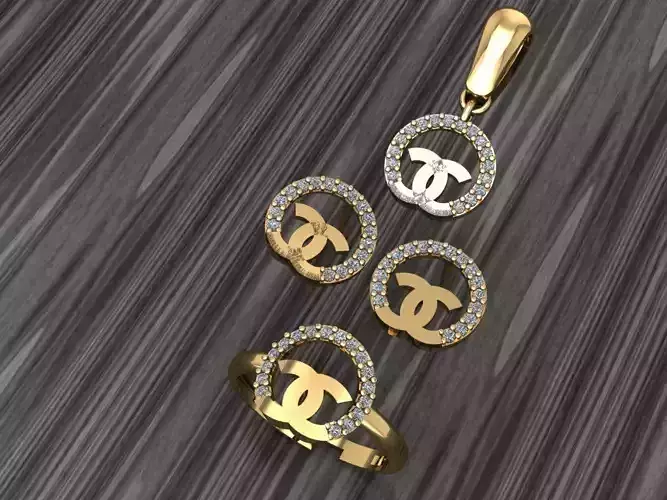 A38- Diamond set 3D print model